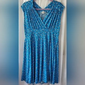 Karina Audrey jersey dress in blue size XL